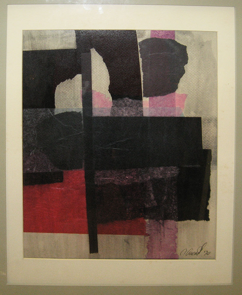 Constantine Arvanites '70 Abstract Collage Listed Boston Rockport Artist