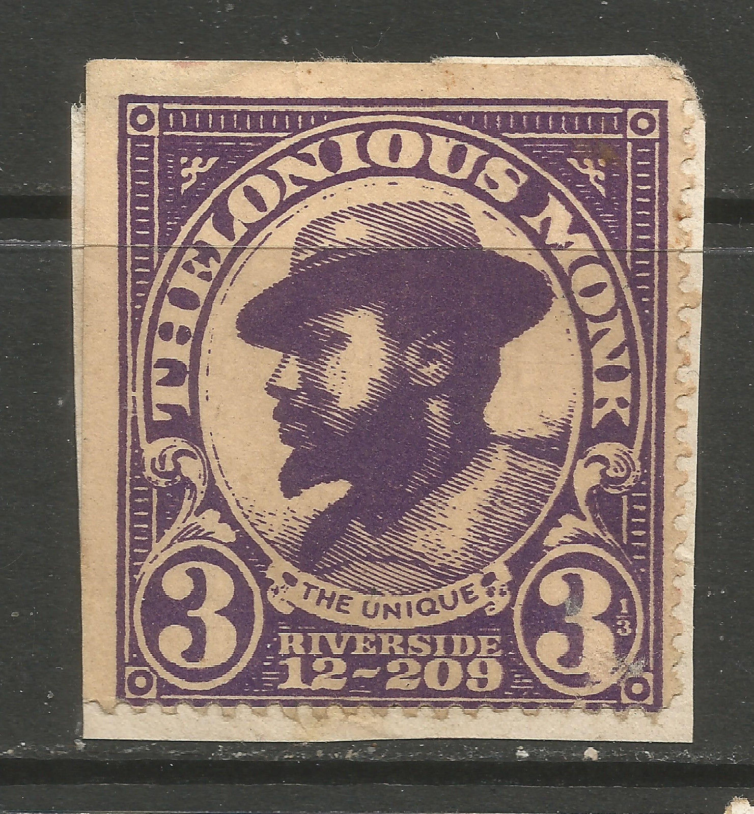 Thelonious Monk Riverside poster stamp/label