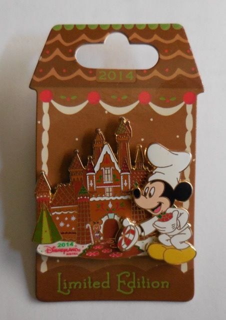 Disney Pin DLR Gingerbread House Collection 2014 Disneyland Hotel Mickey New LE