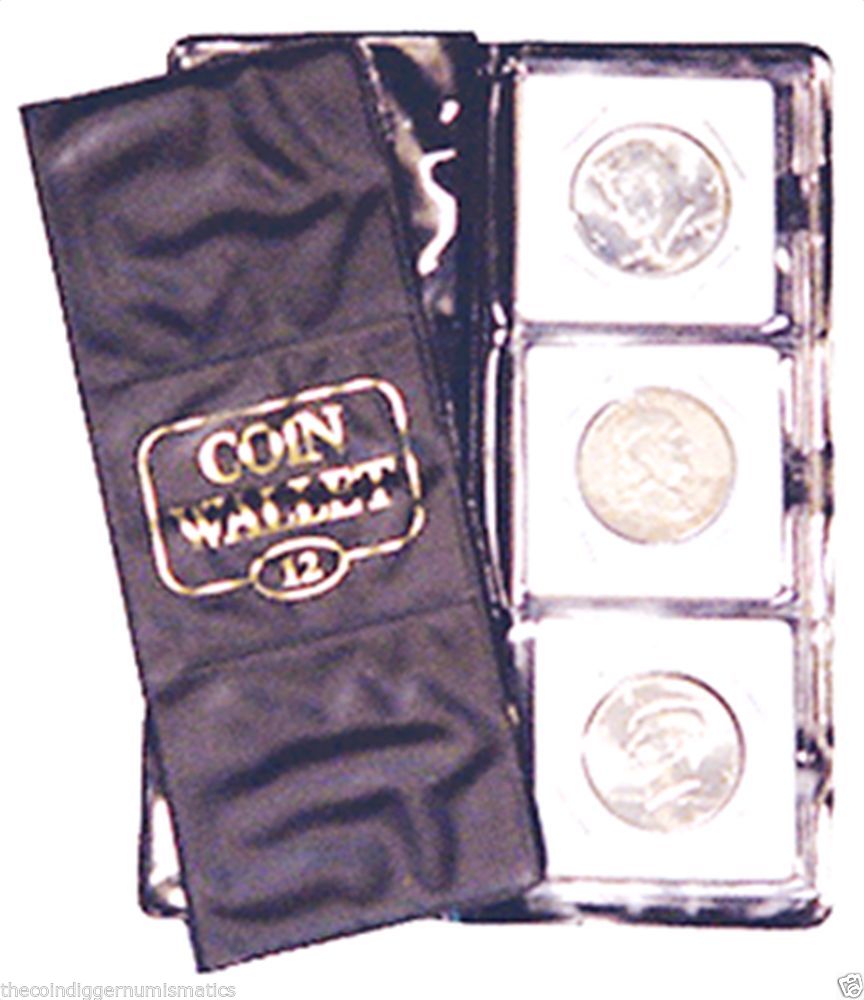 H.E.Harris 12 Pocket Coin Wallet for 2x2 Flip Holder Storage Album Whitman