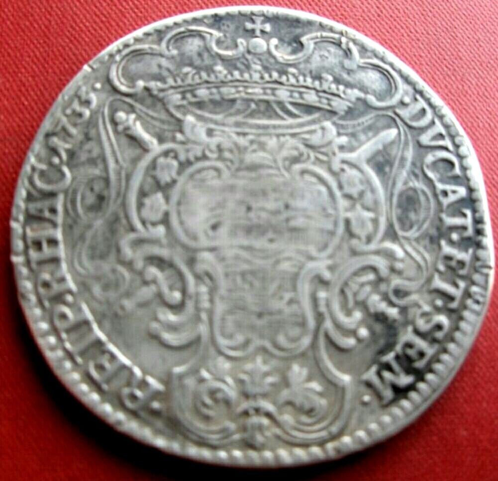 ""CRO""DUCAT ET SEM - RAGUSSA "bradan" Thallero 1733-SB -27.454g.-Dav. #1636.