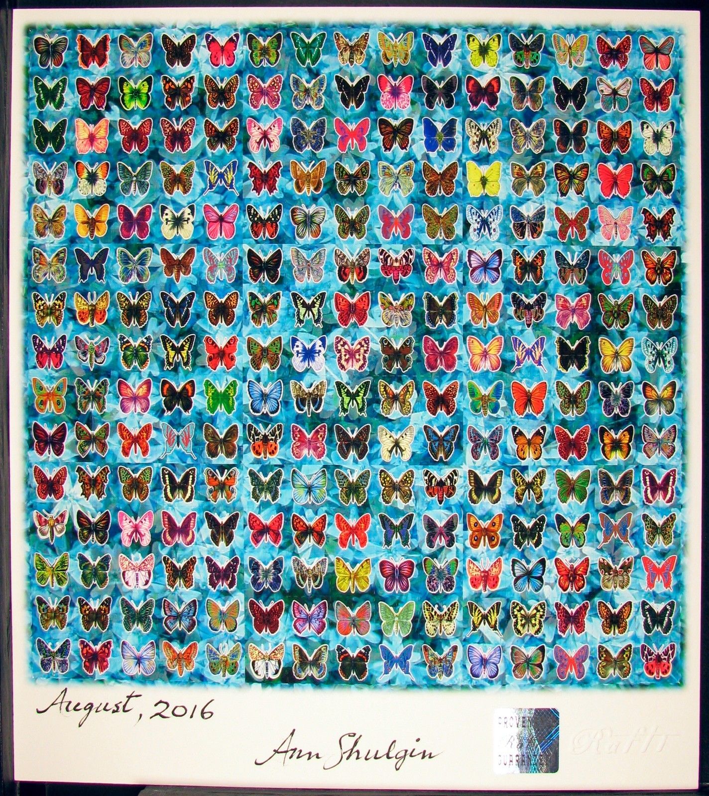 Blotter art Butterflies Ann Shulgin signed pihkal tihkal Rafti