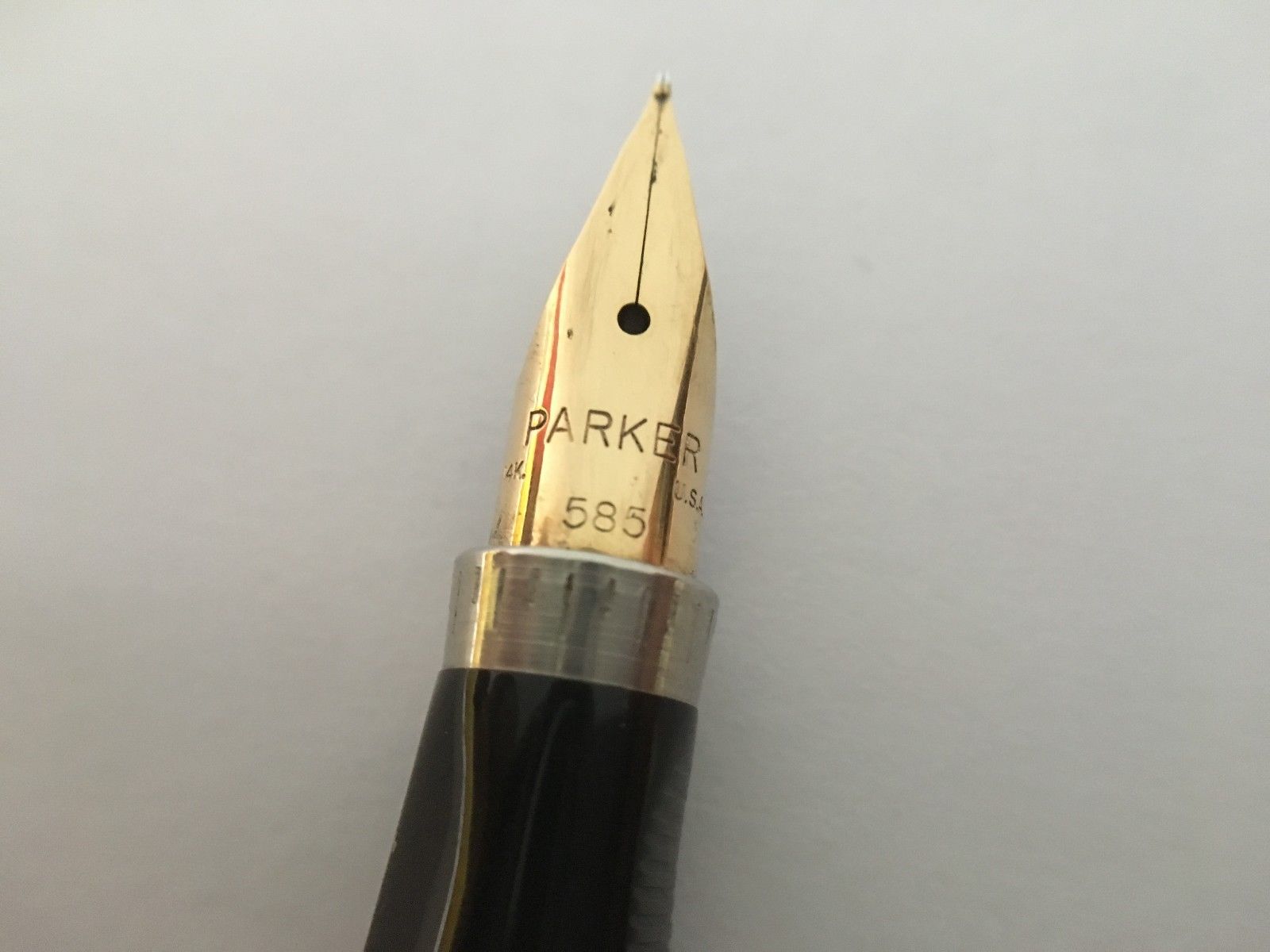 VINTAGE PARKER VERMEIL CISELE FOUNTAIN PEN 925 STERLING SILVER GOLD 14K NIB 585