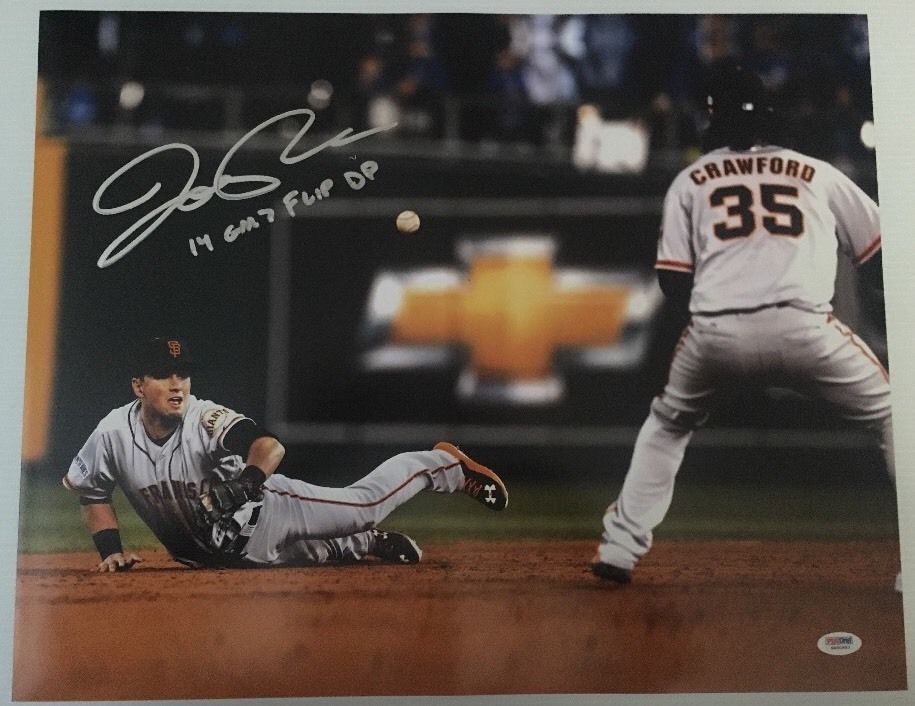Joe Panik Signed Autographed 16x20 Photo San Francisco Giants PSA/DNA COA