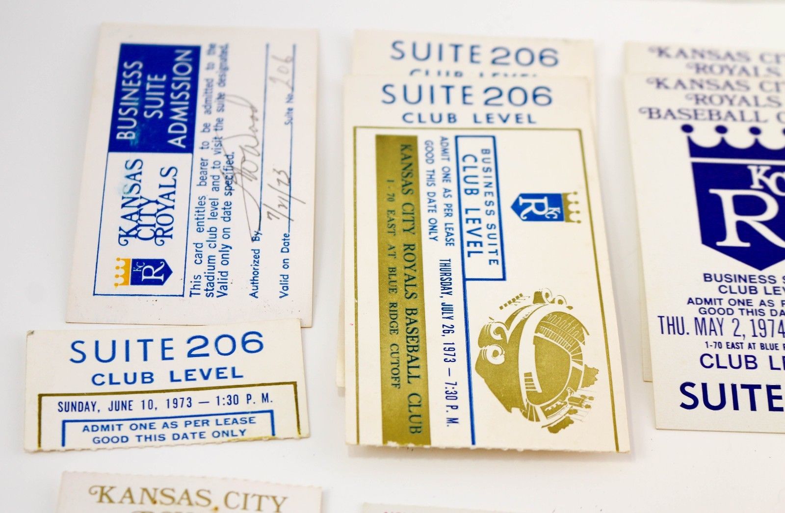 Vintage 1970s Used KC Royals MLB Baseball Ticket Stubs