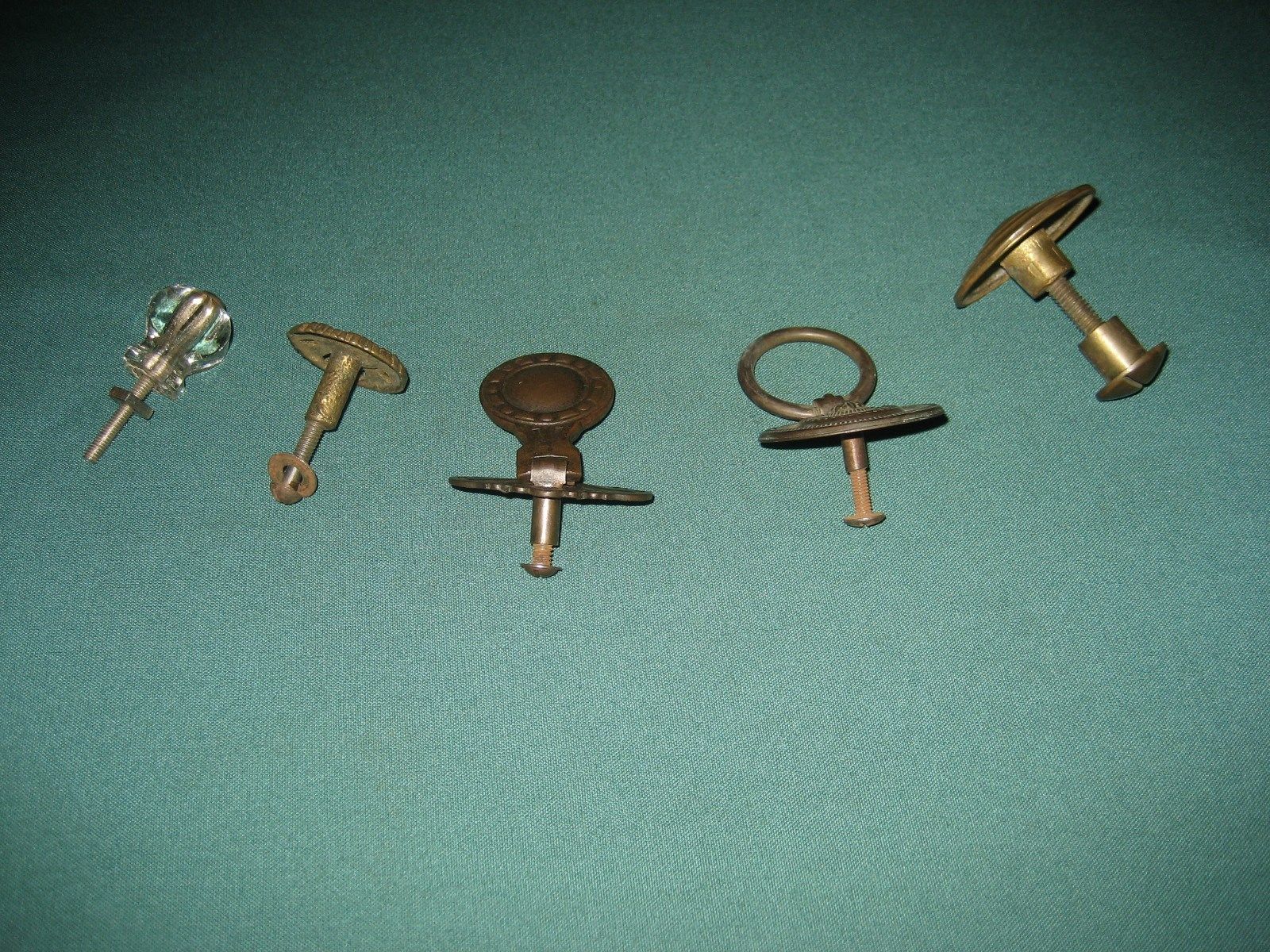 Antique Victorian Old Drawer Pulls Handles lot of 5