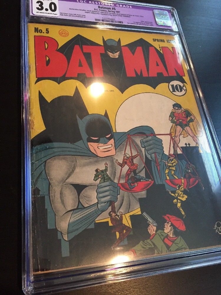 Batman #5 CgC 3.0 (R) 1941 DC Comics