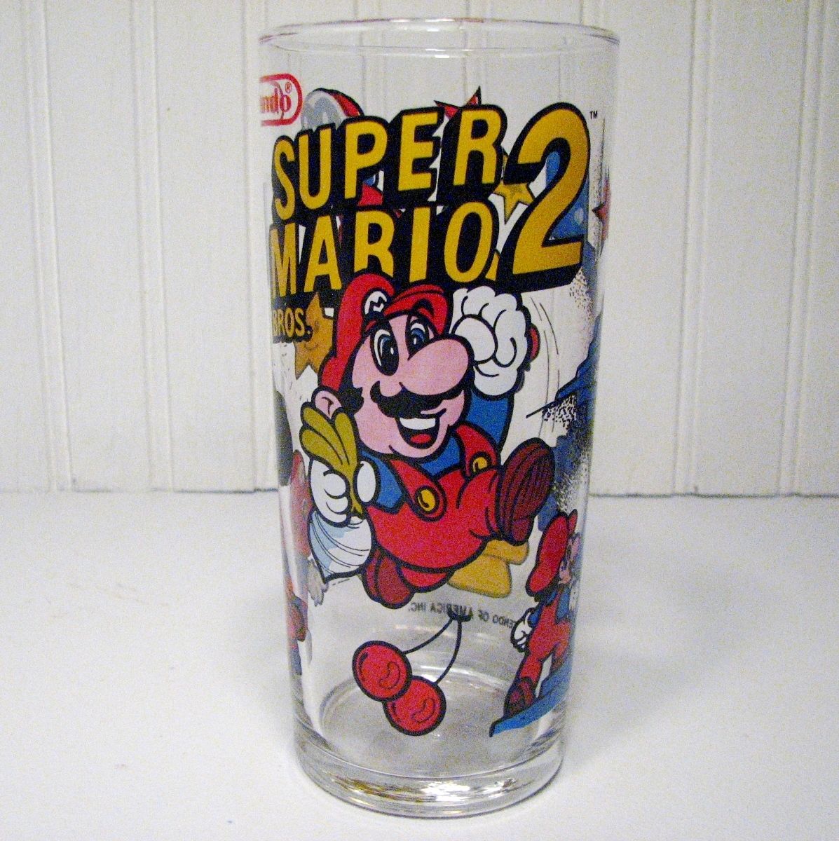 Super Mario Bros 2 Drinking Glasses (Set of 4) Nintendo 1989 Vintage