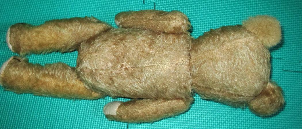 Antique  Straw Stuffed Jointed Teddy Bear crying box broken