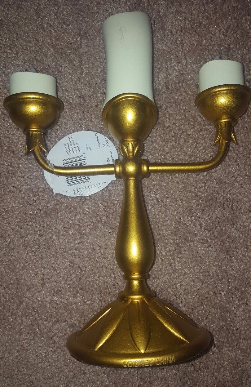 DISNEY PARK LUMIERE Light-Up Figure Lamp LED BEAUTY AND THE BEAST New With Tags