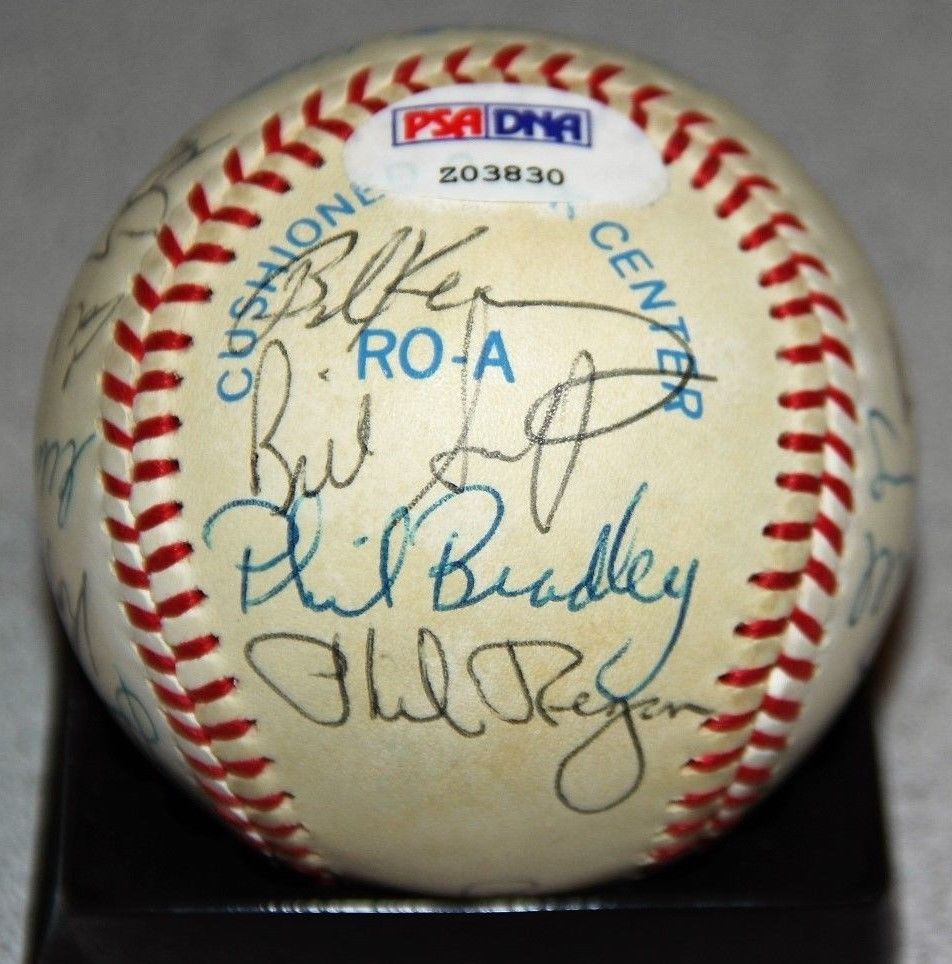 1985 SEATTLE MARINERS TEAM SIGNED AUTOGRAPHED AUTO RAWLINGS OAL BASEBALL PSA/DNA