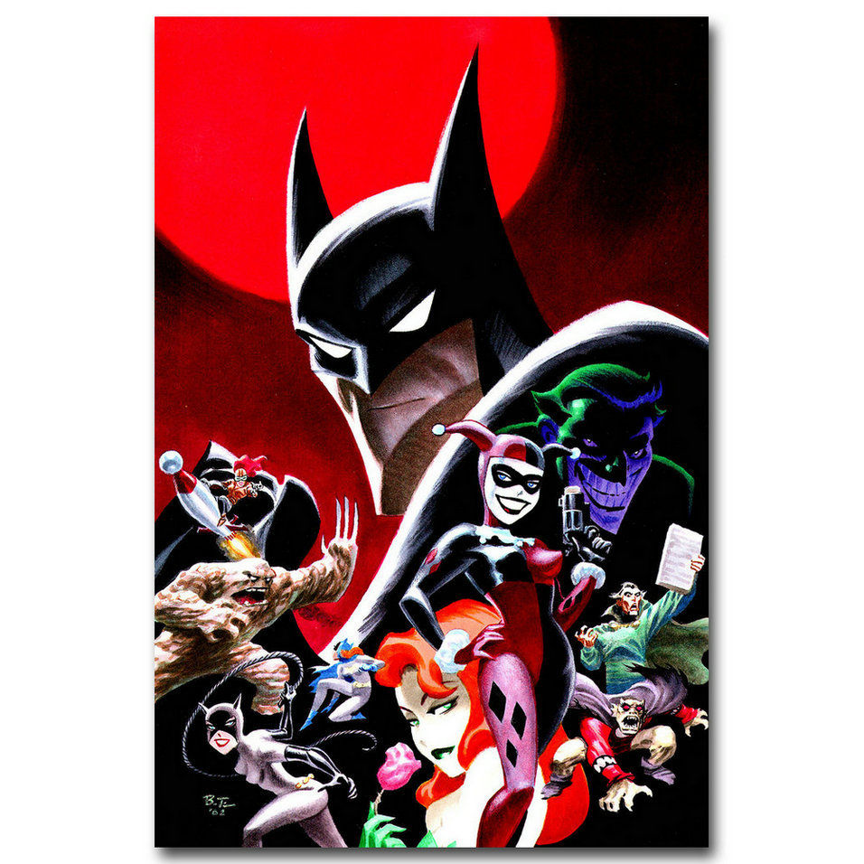 Batman Superheroes Comic Art Silk Canvas Poster Print 12x18 24x36 inch