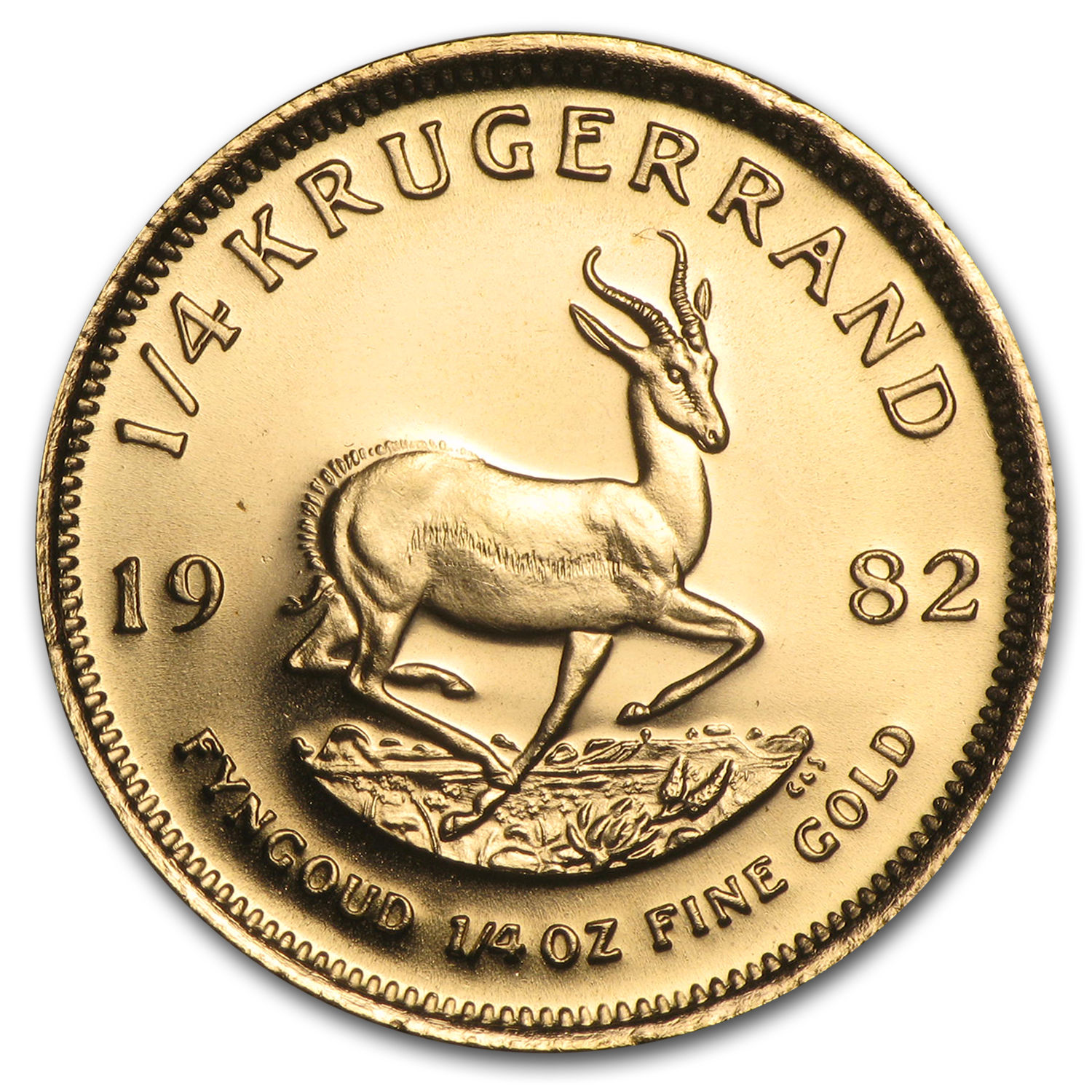 1982 South Africa 1/4 oz Gold Krugerrand - SKU #89440