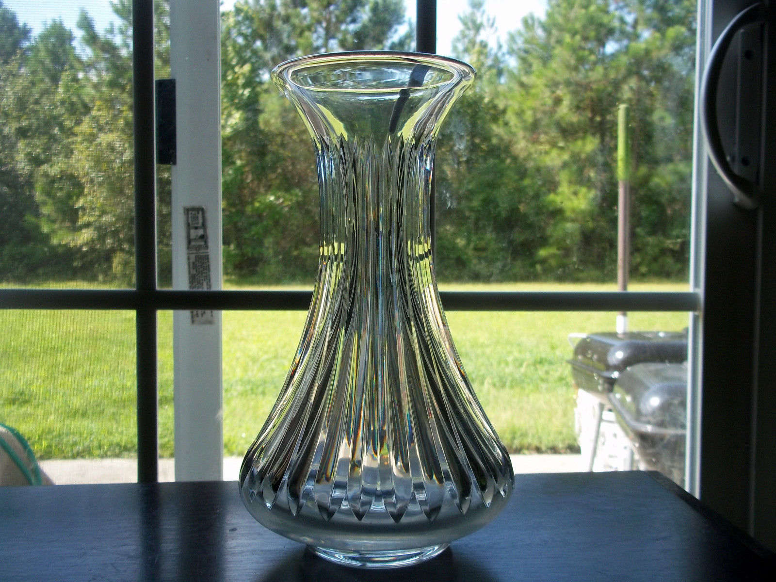Vintage St. Louis Crystal France Cut Glass Vase Signed