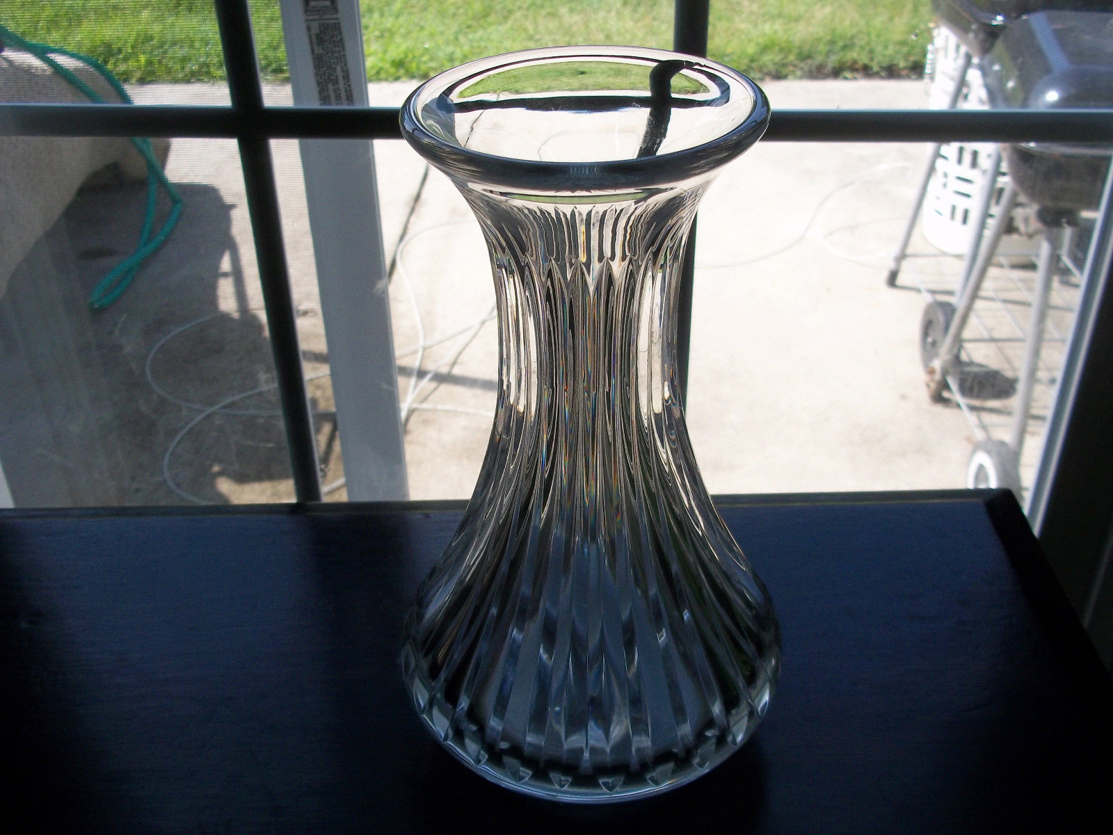 Vintage St. Louis Crystal France Cut Glass Vase Signed