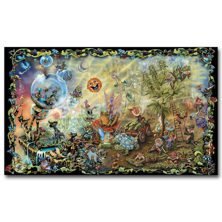 Trippy Psychedelic Abstract Art Silk Poster 12x21 24x43 inch