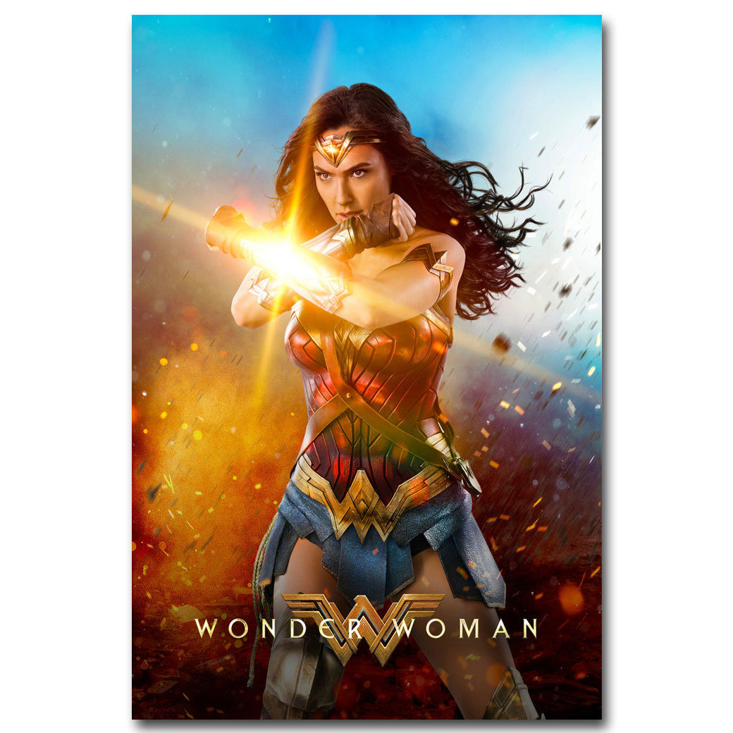 Wonder Woman Superheroes Movie Art Silk Poster 12x18 24x36 inch