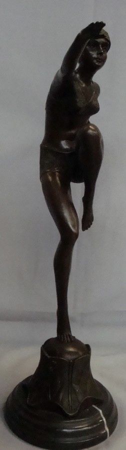 Statue Sculpture Dancer Art Deco Style Art Nouveau Style Bronze