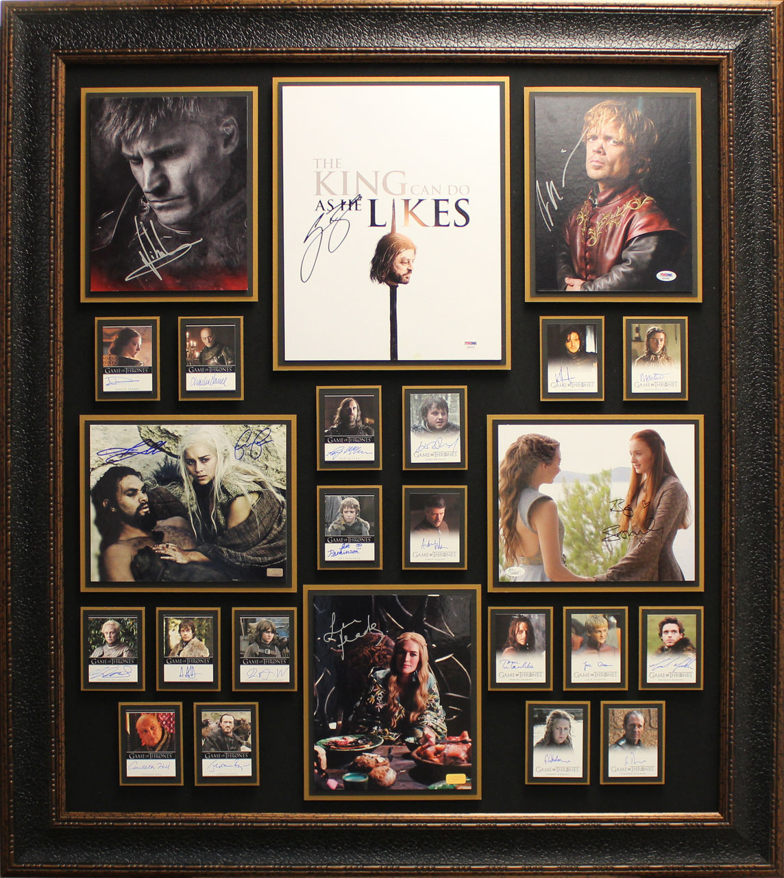 Game of Thrones Cast Signed by 25 Framed Collage.