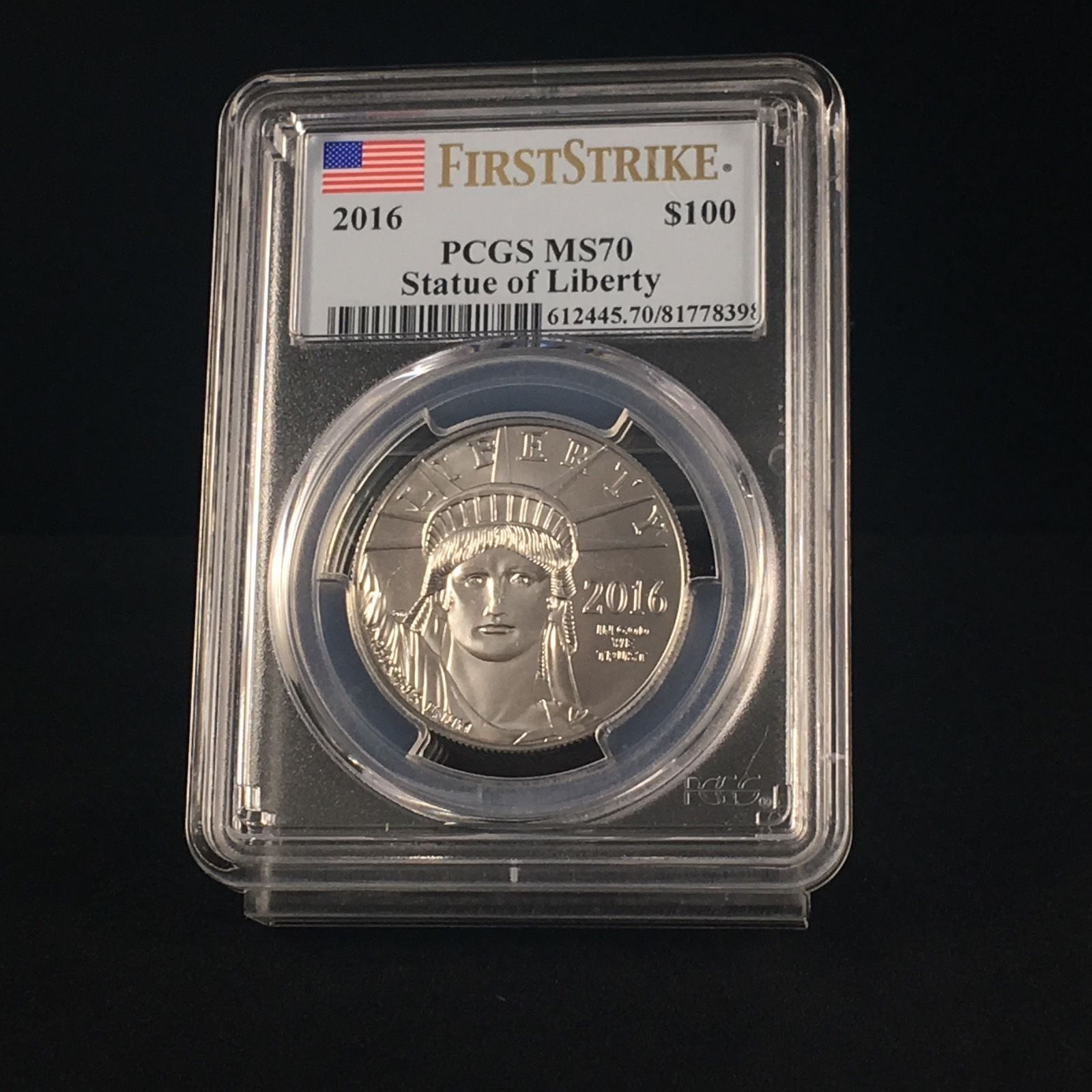 2016 American Platinum Eagle (1 oz) $100 - PCGS MS70 - First Strike