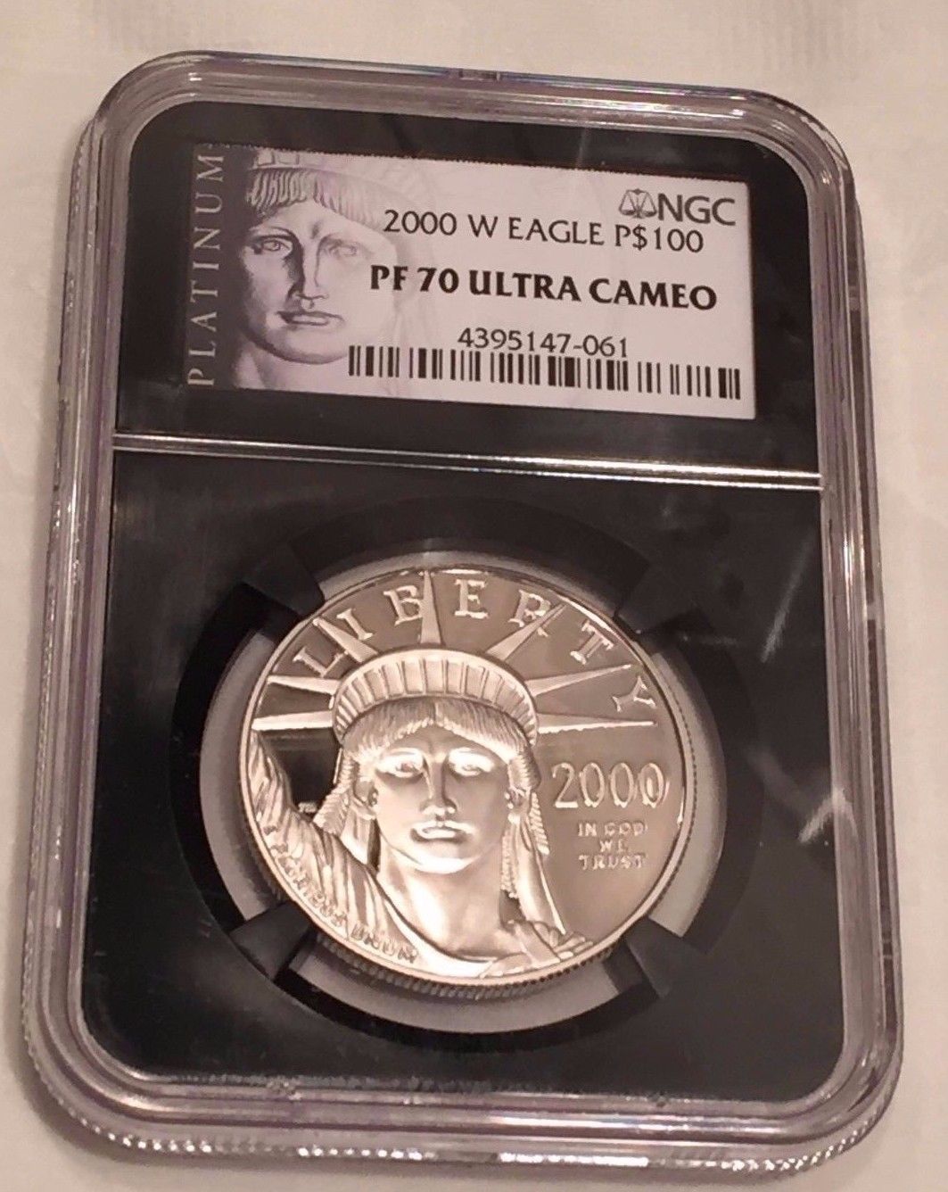 2000-W $100 Platinum Eagle 1oz NGC PR70UCAM : Beautiful Ultra Cameo