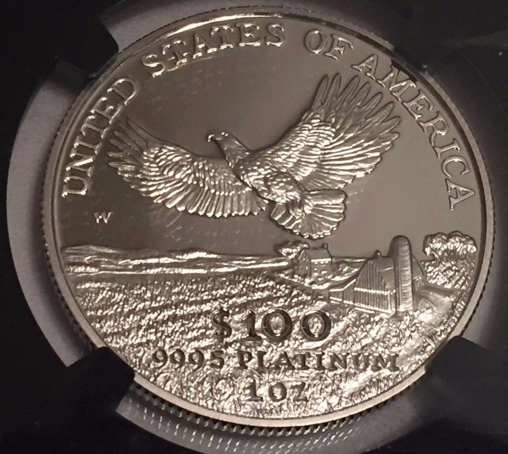 2000-W $100 Platinum Eagle 1oz NGC PR70UCAM : Beautiful Ultra Cameo