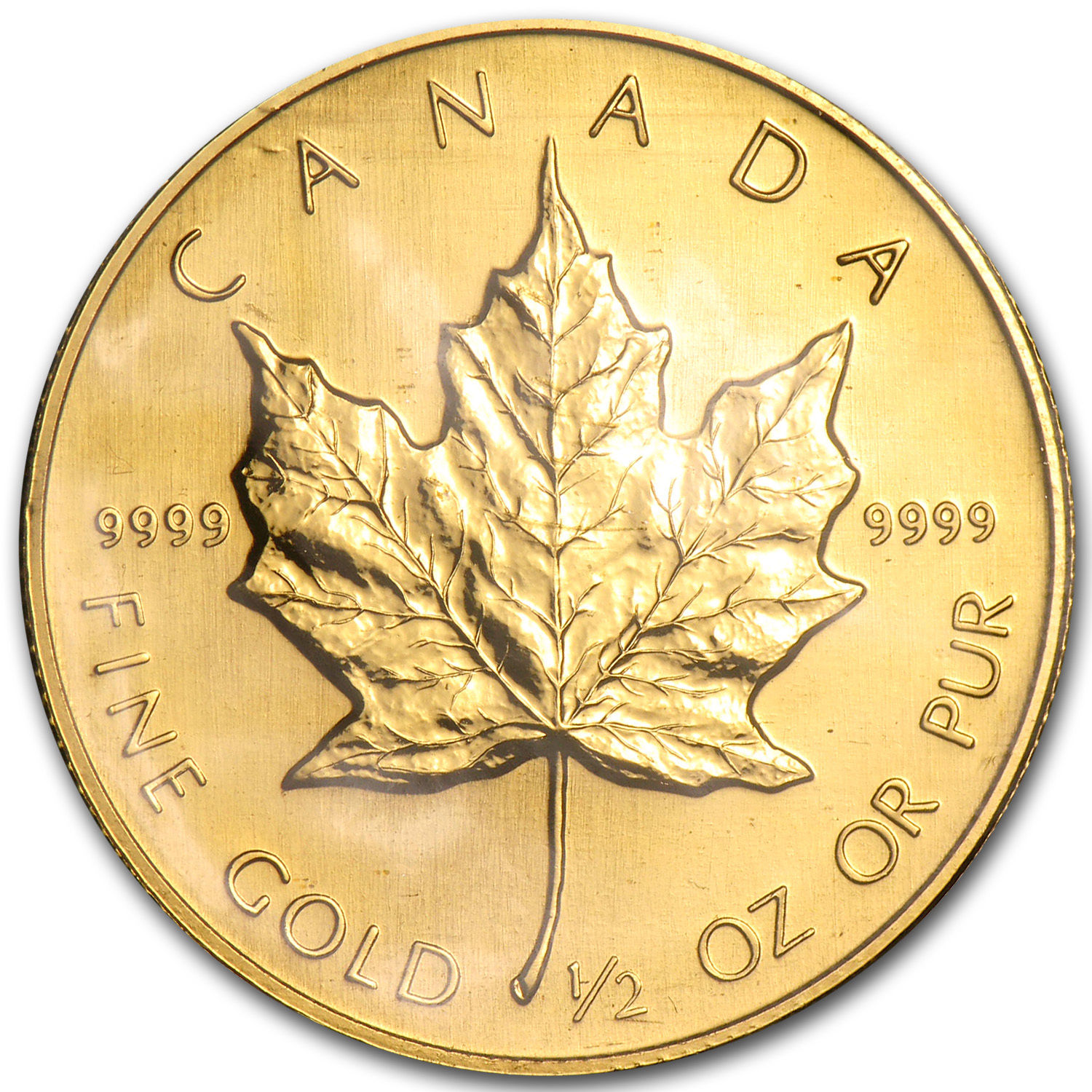 1989 Canada 1/2 oz Proof Gold Maple Leaf - SKU #57325