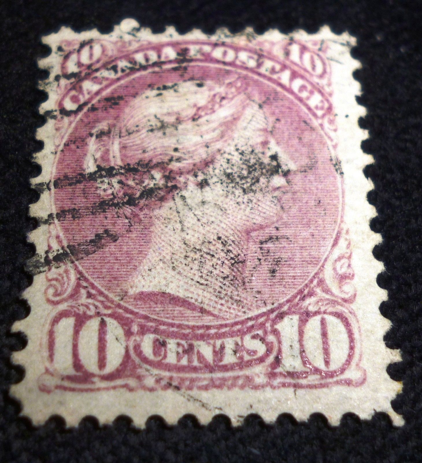 CANADA 1876 - 1887 , Scott # 40 , STAMP  10 CENTS