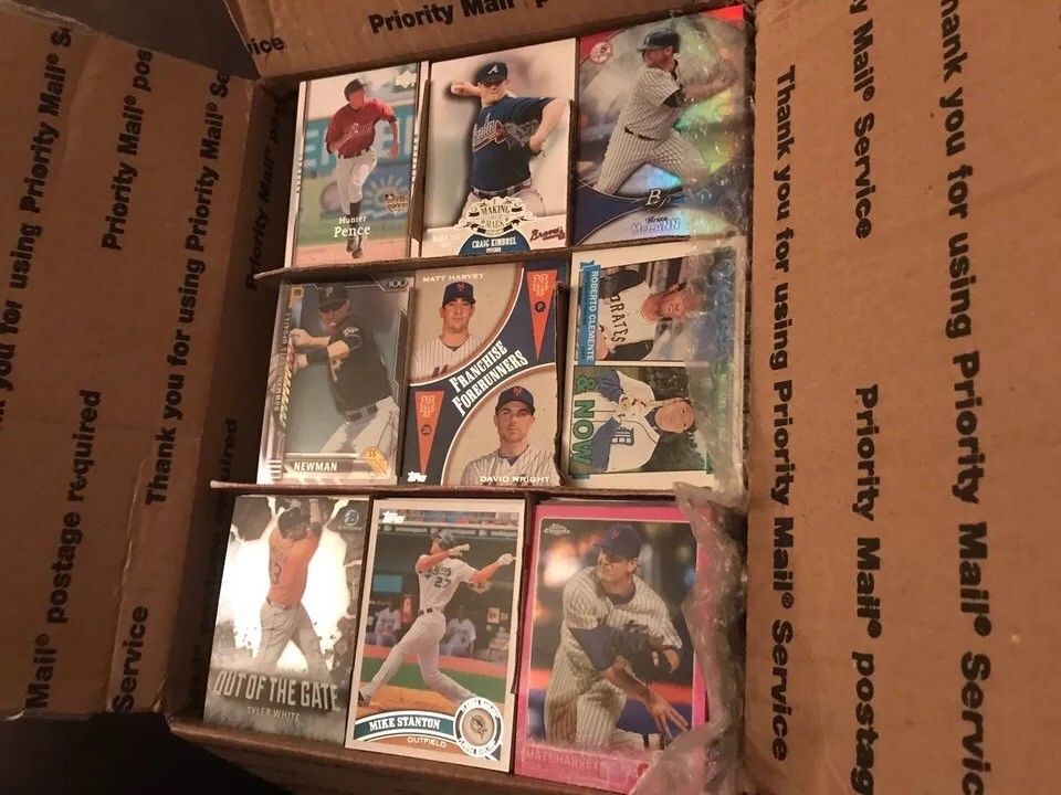 Medium Flat Rate Box of baseball cards!  Stanton! Pena auto!