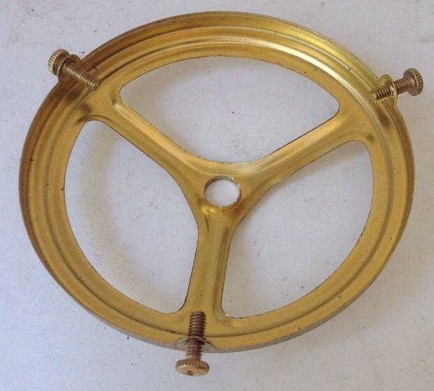 Set 4 Stamped Brass 4" Gas Light Lamp Shade Holder Rings