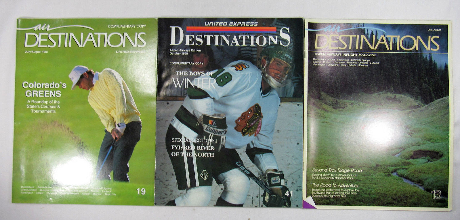 Lot of 11 Vintage Aspen Airways "Air Destinations" Magazines