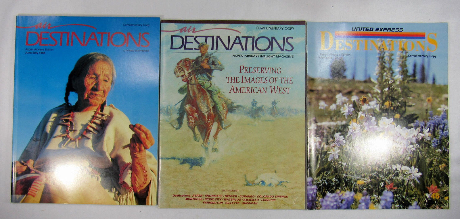 Lot of 11 Vintage Aspen Airways "Air Destinations" Magazines