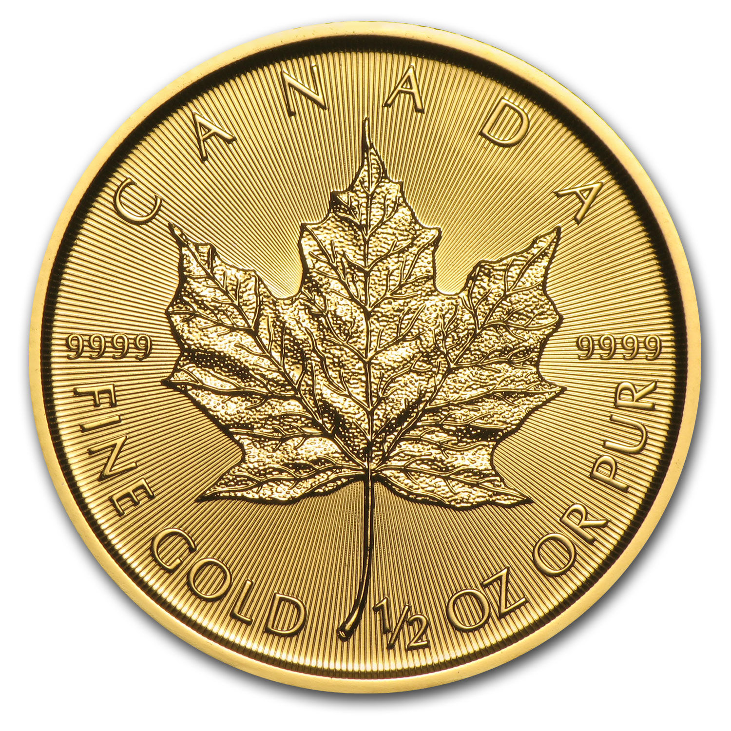 2017 Canada 1/2 oz Gold Maple Leaf BU - SKU #102788