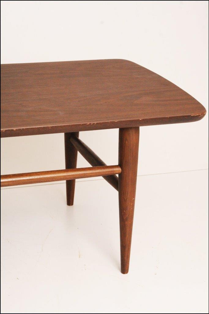 Danish Modern COFFEE TABLE wood mid century vintage surfboard brown WILL SHIP