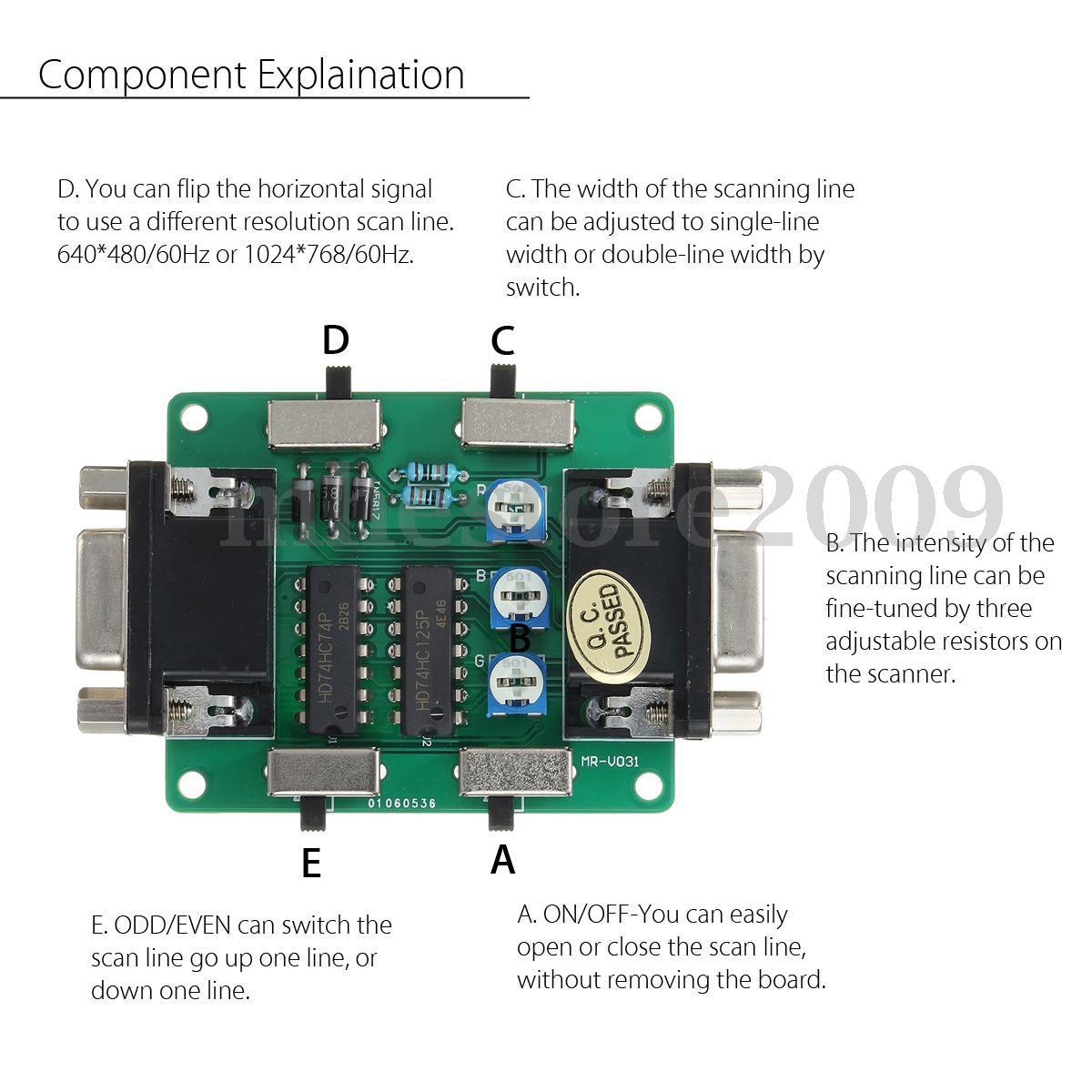 Scanline Generator VGA Connection For Retro Games Gamers MAME Arcade Machine