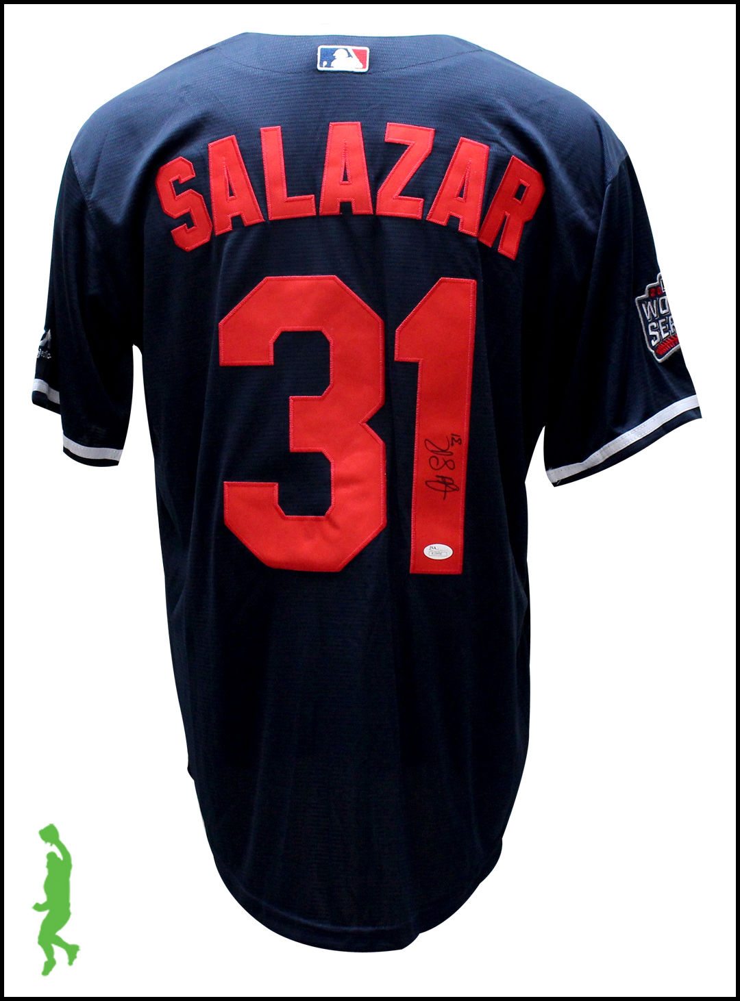 DANNY SALAZAR AUTOGRAPHED SIGNED CLEVELAND INDIANS BASEBALL JERSEY JSA COA