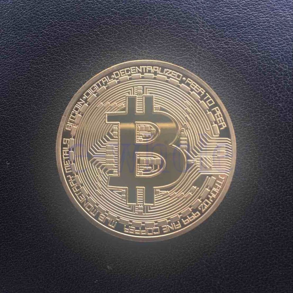 Pièce en plaqué or Bitcoin Collectible BTC Coin Art Collection Physical KK