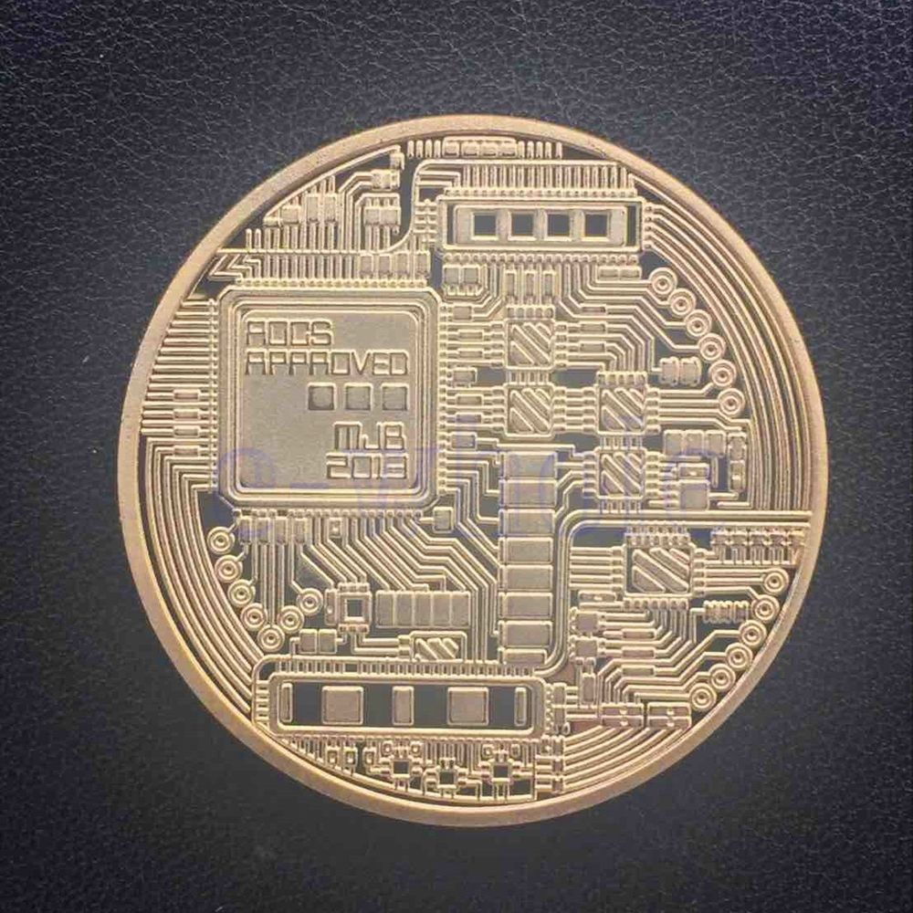 Pièce en plaqué or Bitcoin Collectible BTC Coin Art Collection Physical KK