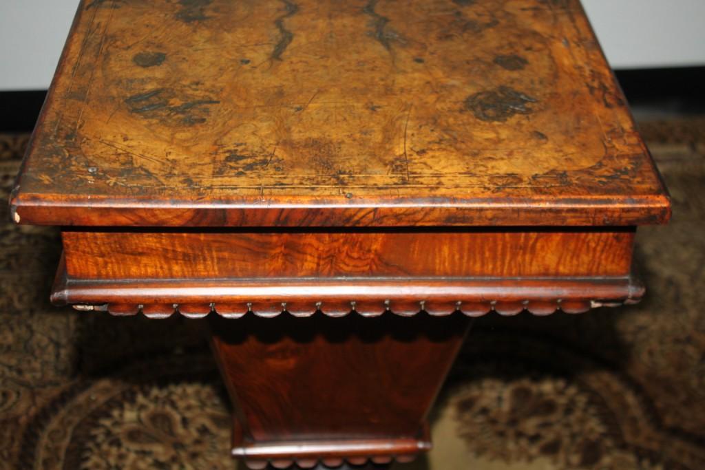 Antique Victorian Burr Walnut Sewing Table - FREE Shipping [PL623]