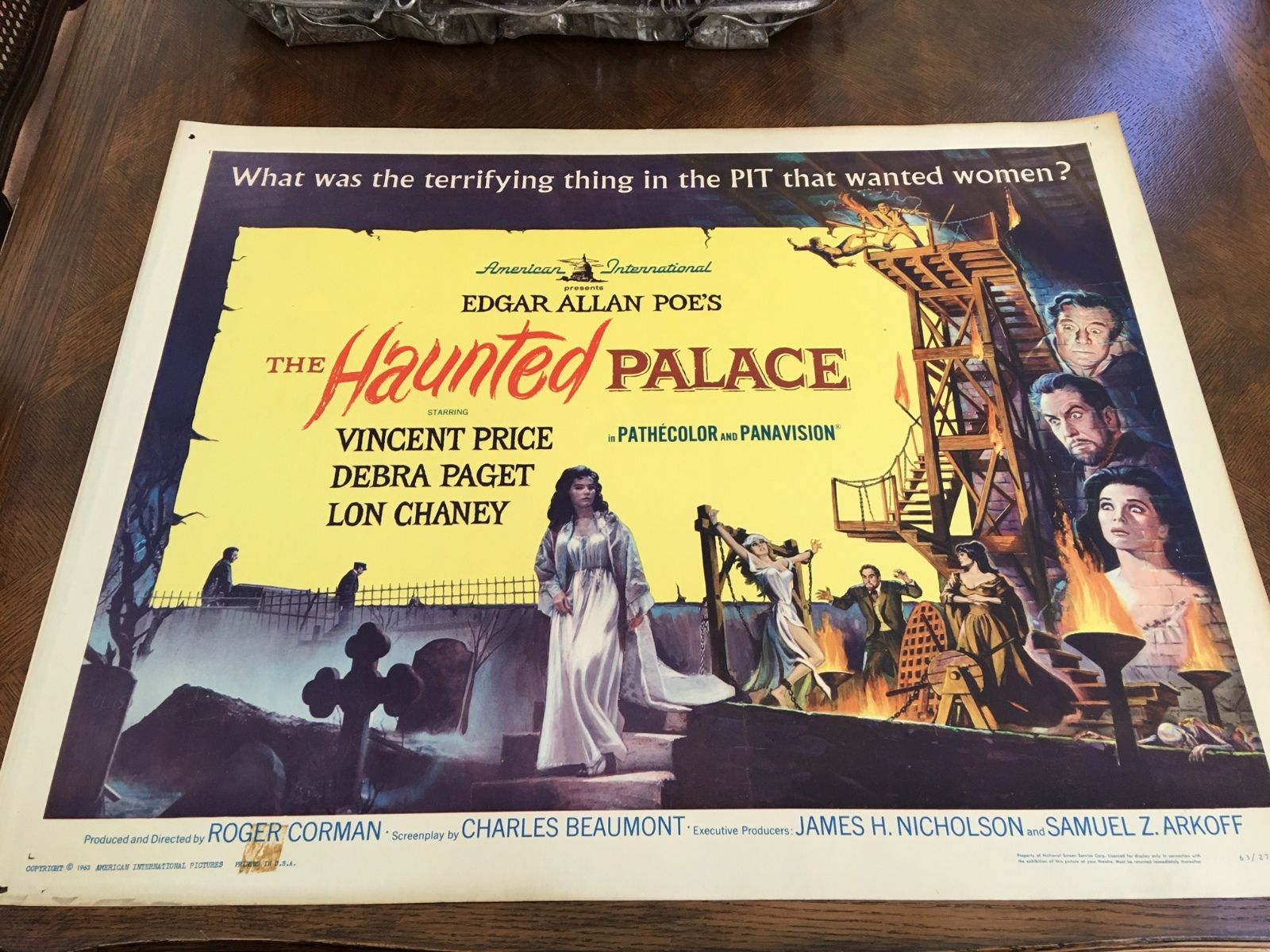 Original Horror Movie Poster Vintage 1963 The Haunted Palace