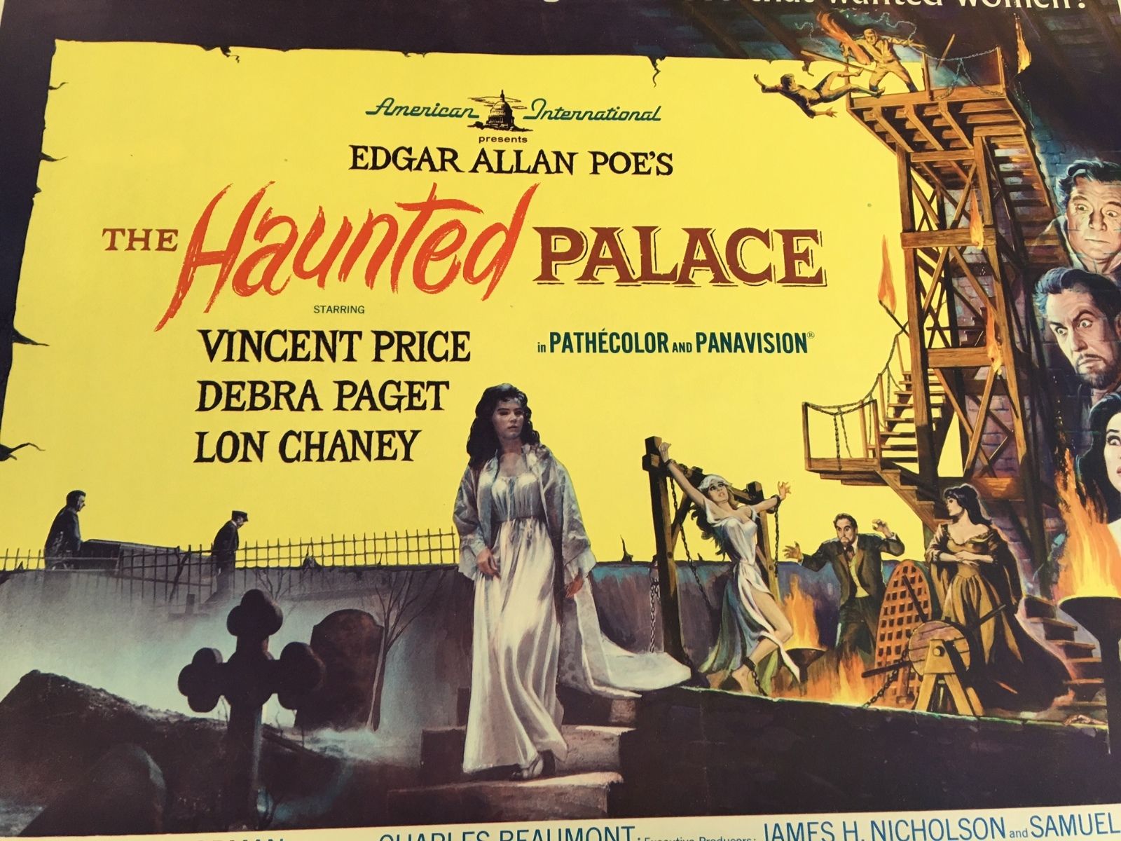 Original Horror Movie Poster Vintage 1963 The Haunted Palace