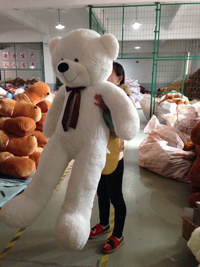 63"GIANT HUGE BIG STUFFED ANIMAL WHITE TEDDY BEAR PLUSH SOFT TOY 160CM