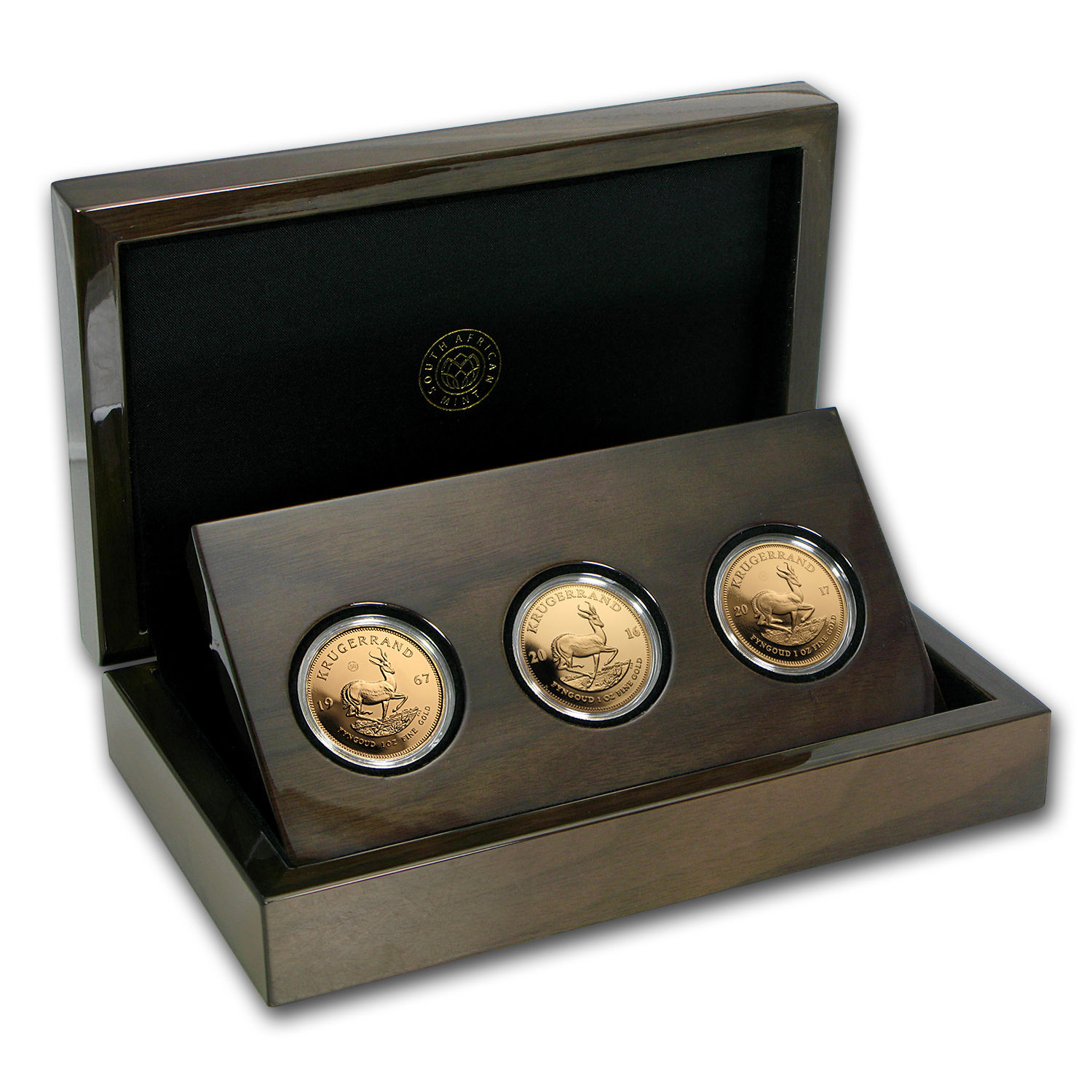 1967- 2017 South Africa 3-Coin Krugerrand 50th Anniv Proof Set - SKU #114877