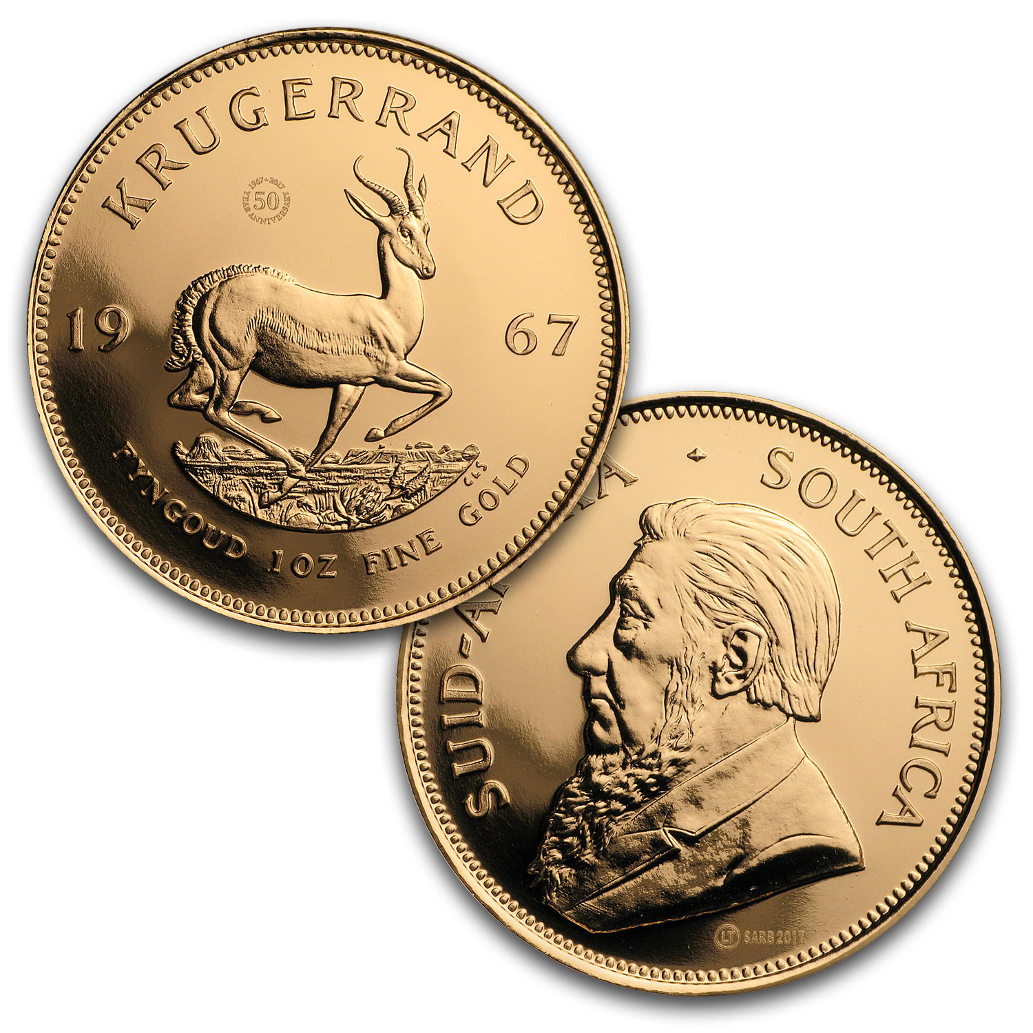 1967- 2017 South Africa 3-Coin Krugerrand 50th Anniv Proof Set - SKU #114877