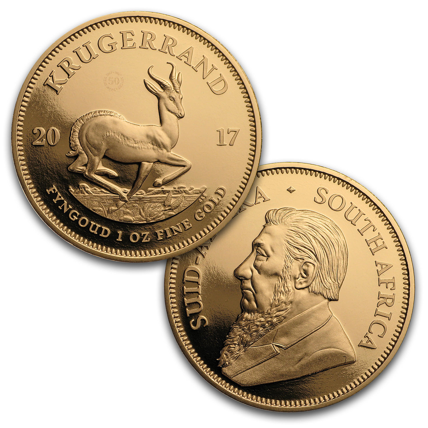 1967- 2017 South Africa 3-Coin Krugerrand 50th Anniv Proof Set - SKU #114877