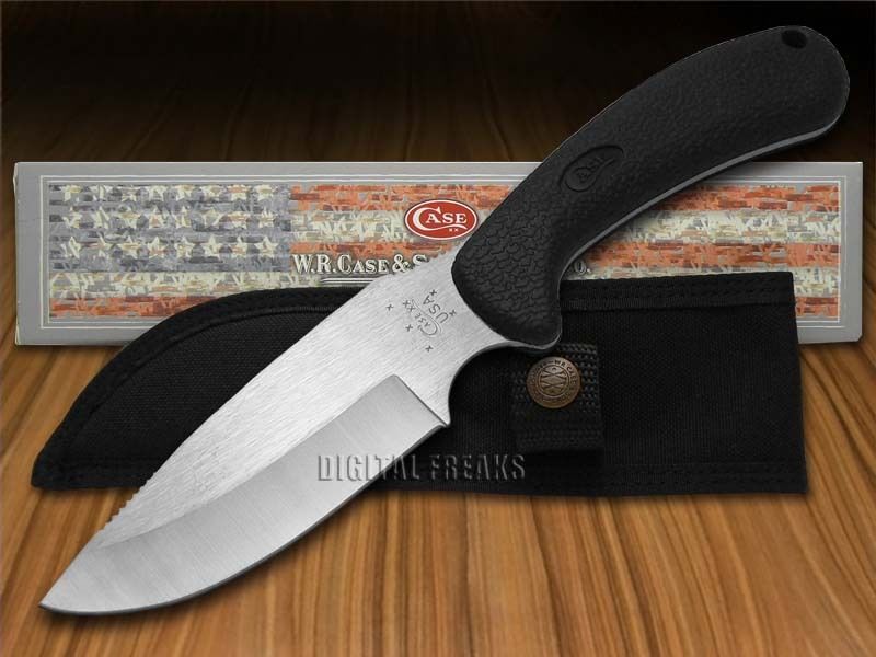 CASE XX Lightweight Black Synthetic Drop Point Fixed Blade Stainless Knife