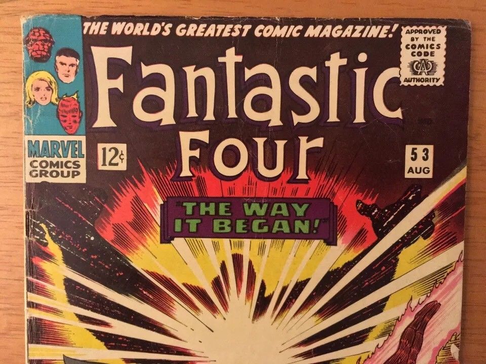 FANTASTIC FOUR 53!!! 2ND APP OF BLACK PANTHER!! VG-