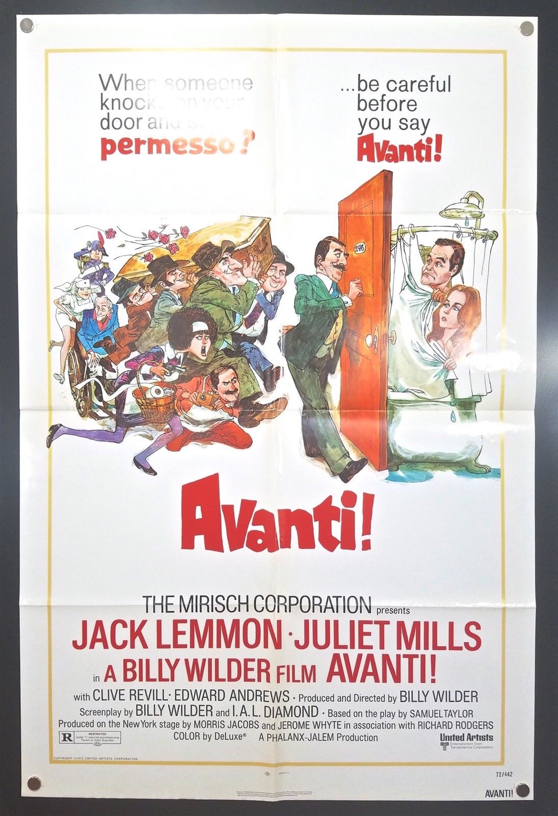 Avanti! (1972) – Original One Sheet Movie Poster **Jack Lemmon**