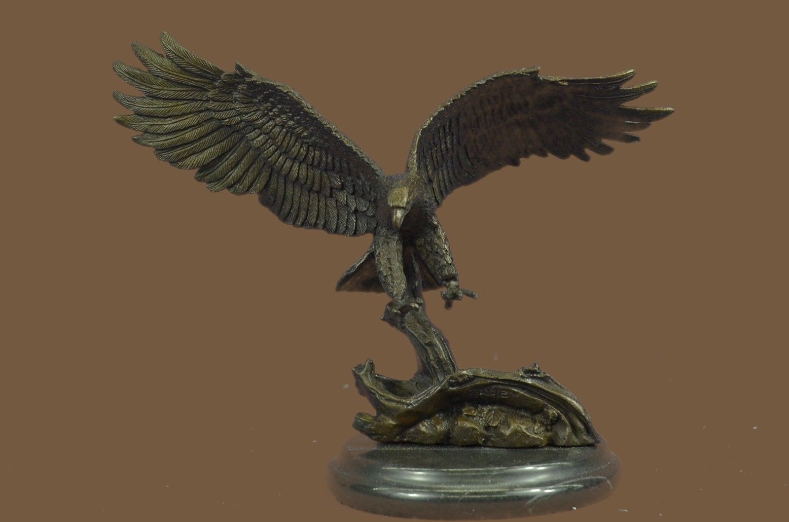 Bronze Sculpture Statue Art Deco Wildlife American Bald Eagle Hot Cast Detailed