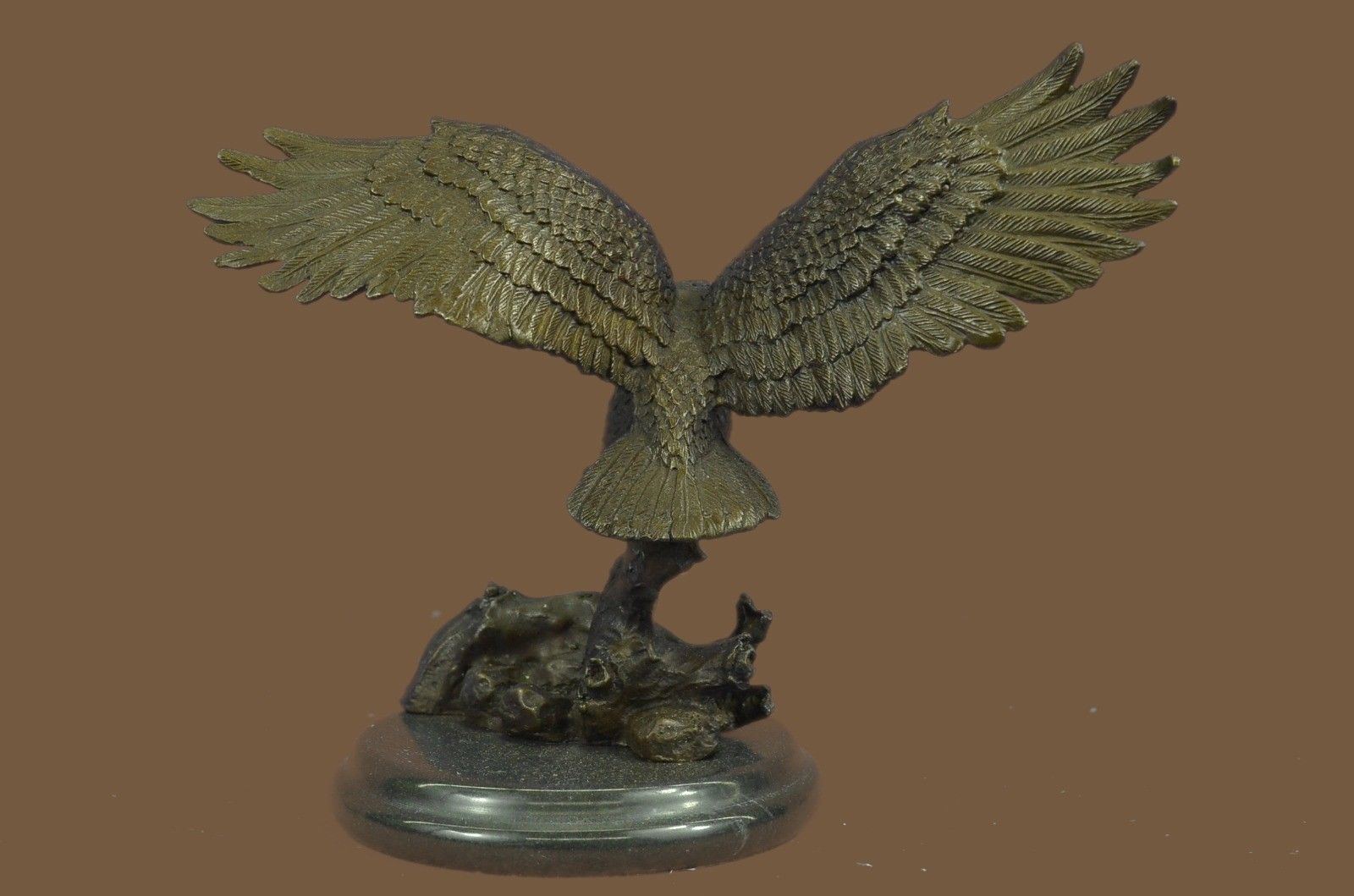 Bronze Sculpture Statue Art Deco Wildlife American Bald Eagle Hot Cast Detailed